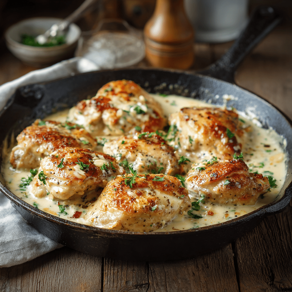 Simple Creamy Garlic Chicken Recipe - Recipe Image