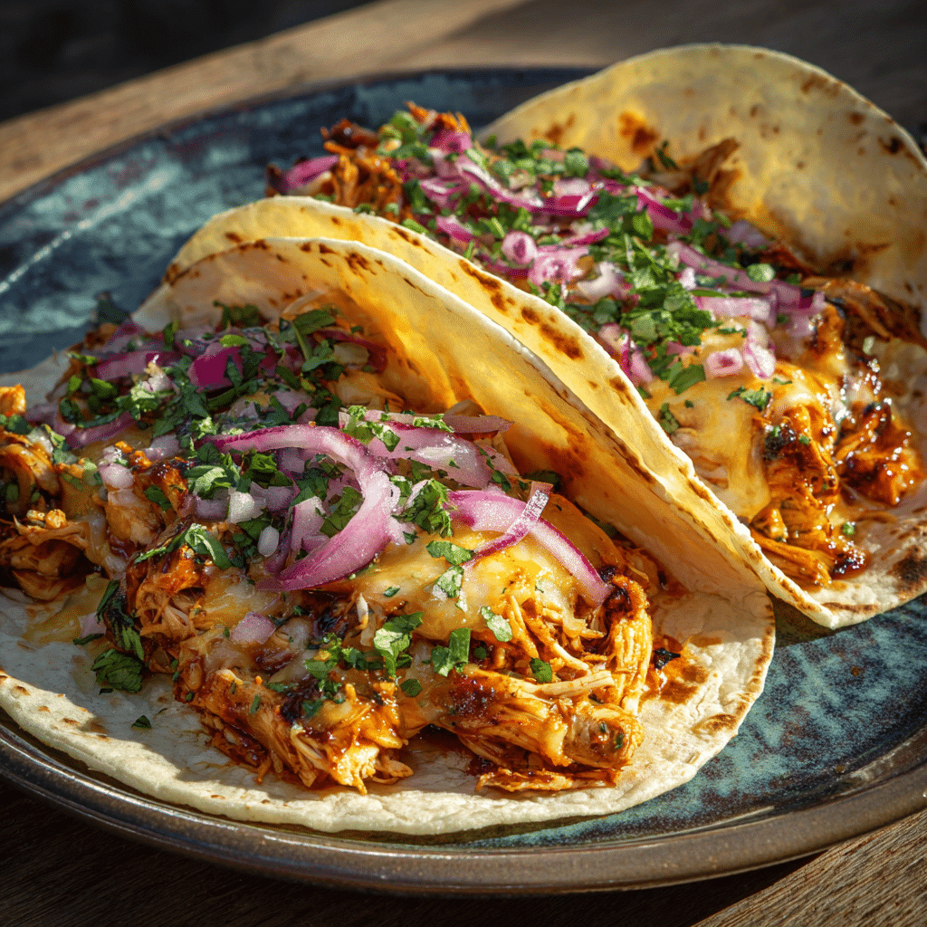 Simple BBQ Chicken Tacos Recipe - Recipe Image