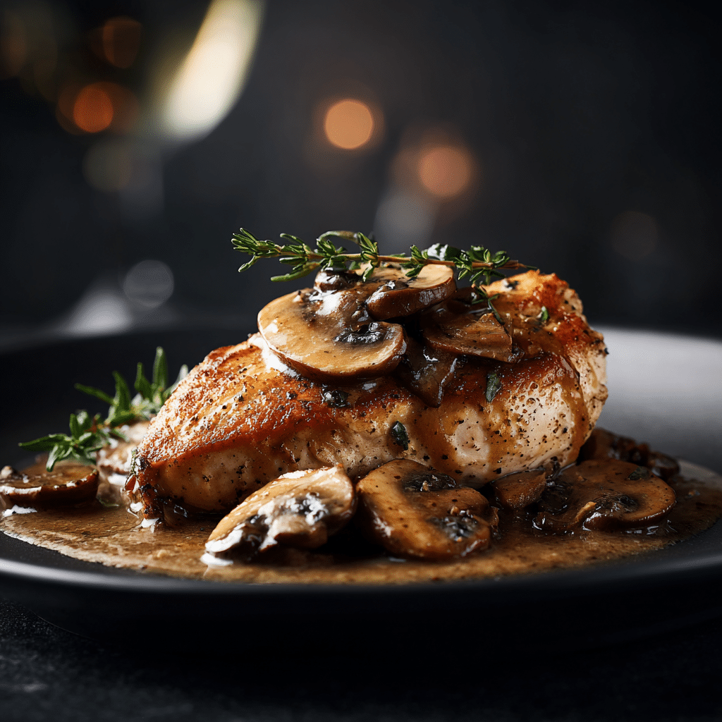 Luxury Chicken with Mushroom Wine Sauce Recipe - Recipe Image