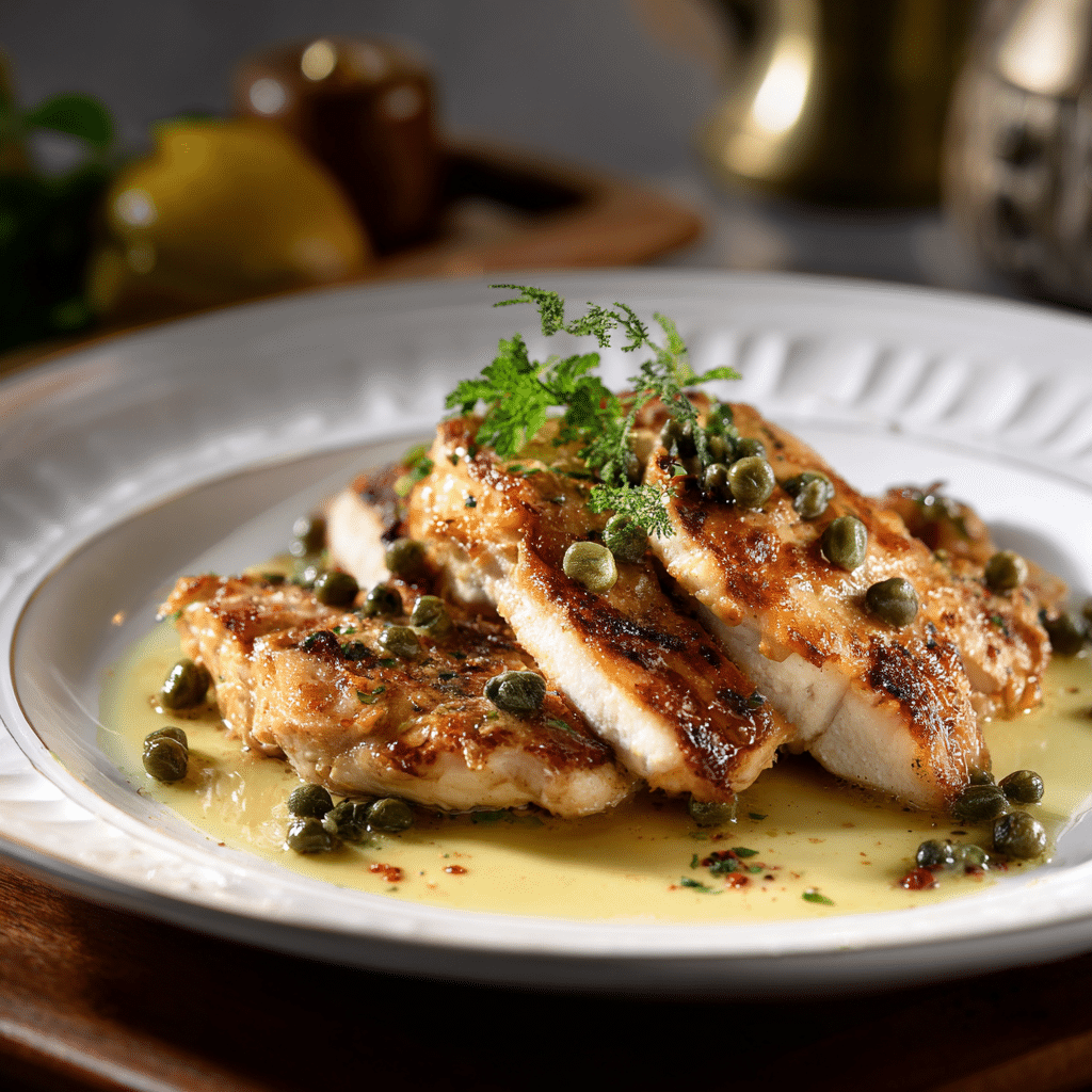 Luxury Lemon Butter Chicken with Capers Recipe - Recipe Image