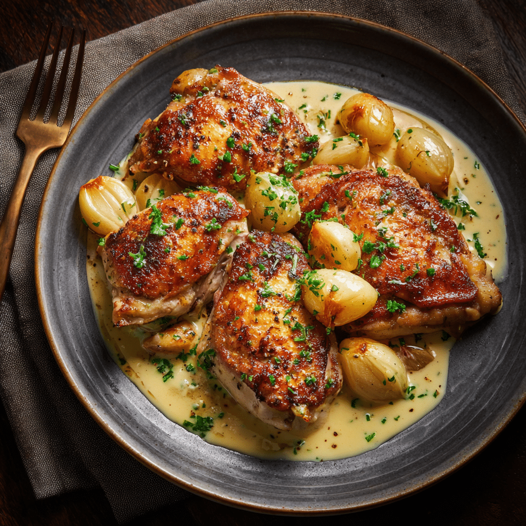 Garlic Confit Butter Chicken Recipe