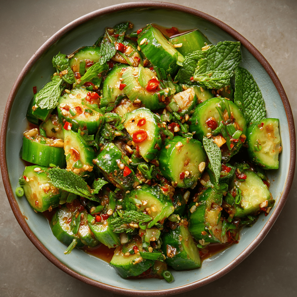 Spicy Asian Cucumber Salad Recipe - Recipe Image