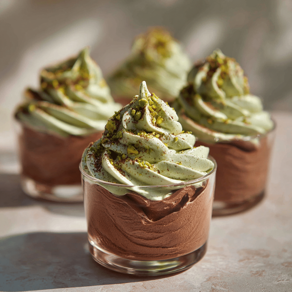 Chocolate Pistachio Cloud Mousse Recipe - Recipe Image