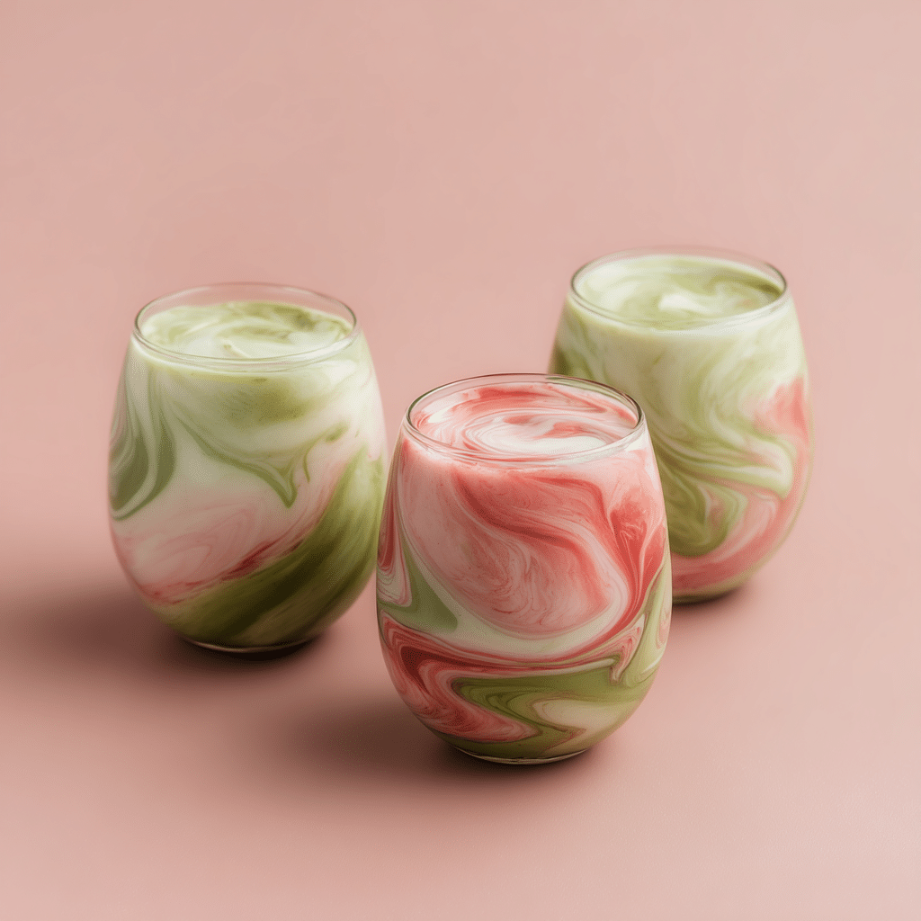 Pistachio Strawberry Marble Cups Recipe - Recipe Image