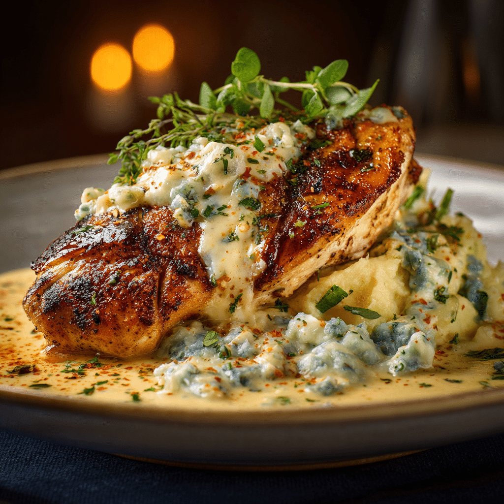Creamy Blue Cheese Chicken Recipe - Recipe Image