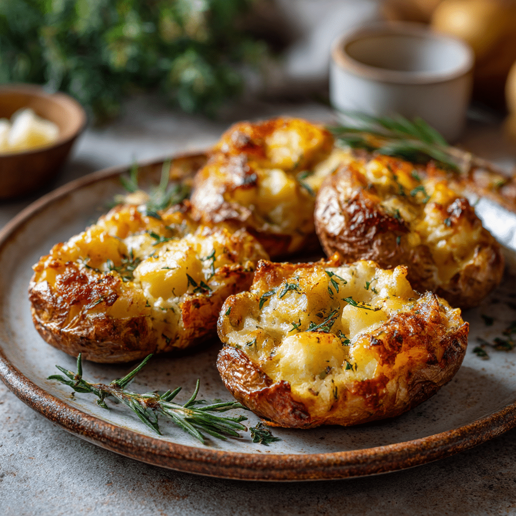 Crispy Cheese Stuffed Potatoes Recipe - Recipe Image