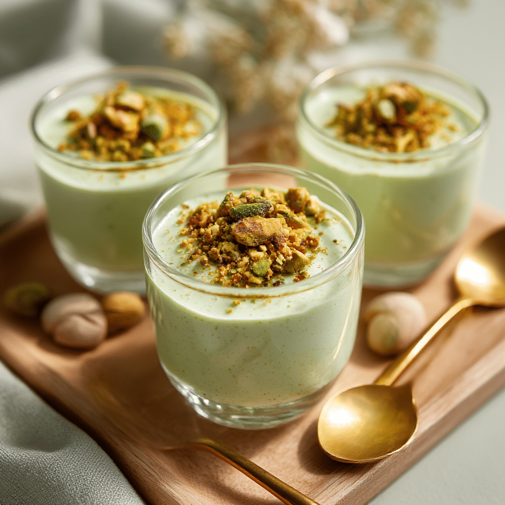 Pistachio Cream Mini Desserts Recipe - Recipe Image