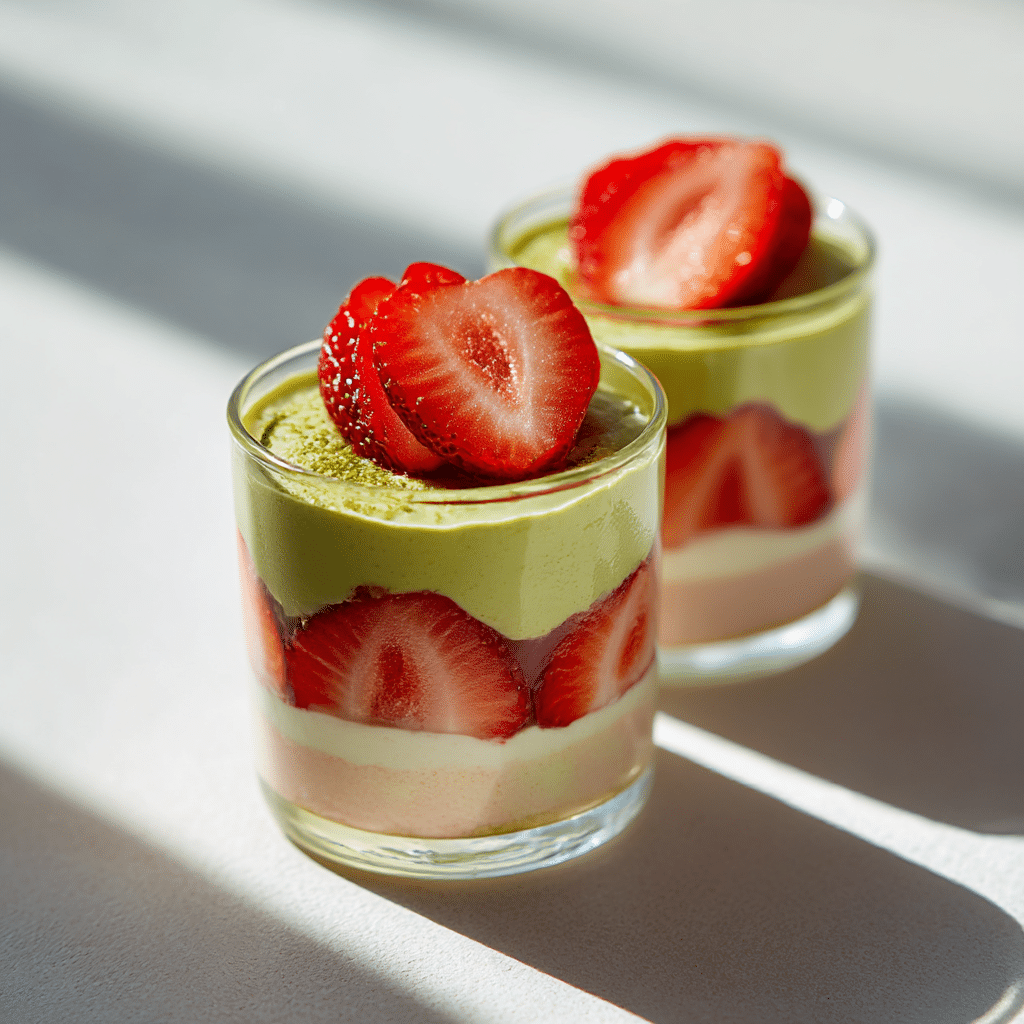 Pistachio Strawberry Cream Cups Recipe - Recipe Image