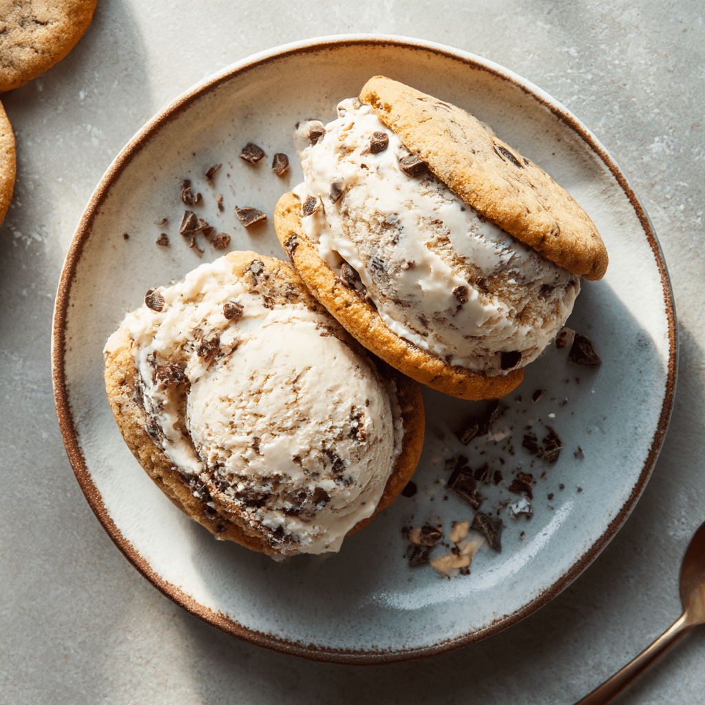 Vegan Cookie Dough Ice Cream Sandwiches Recipe - Recipe Image