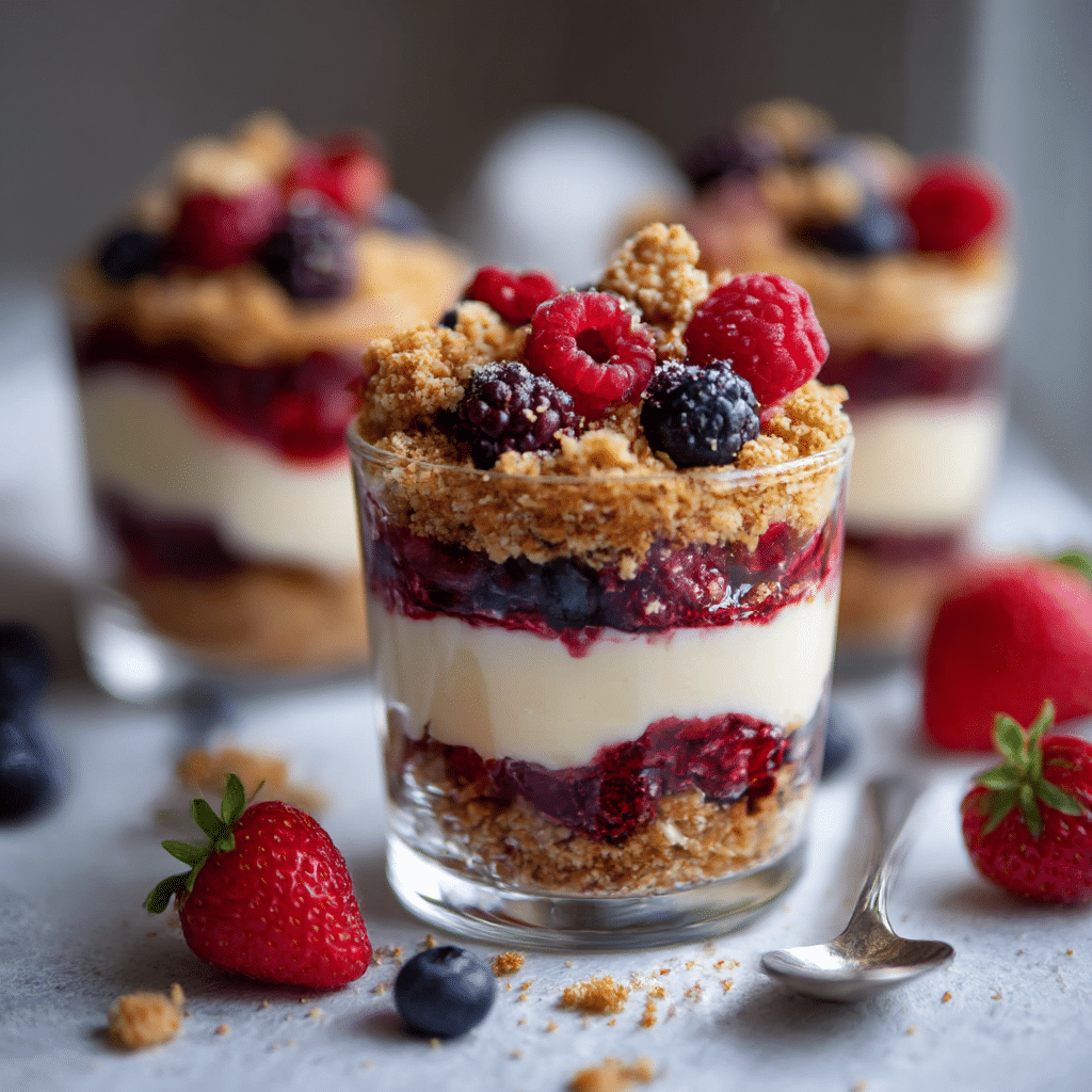 Vegan Berry Cheesecake Parfaits Recipe - Recipe Image