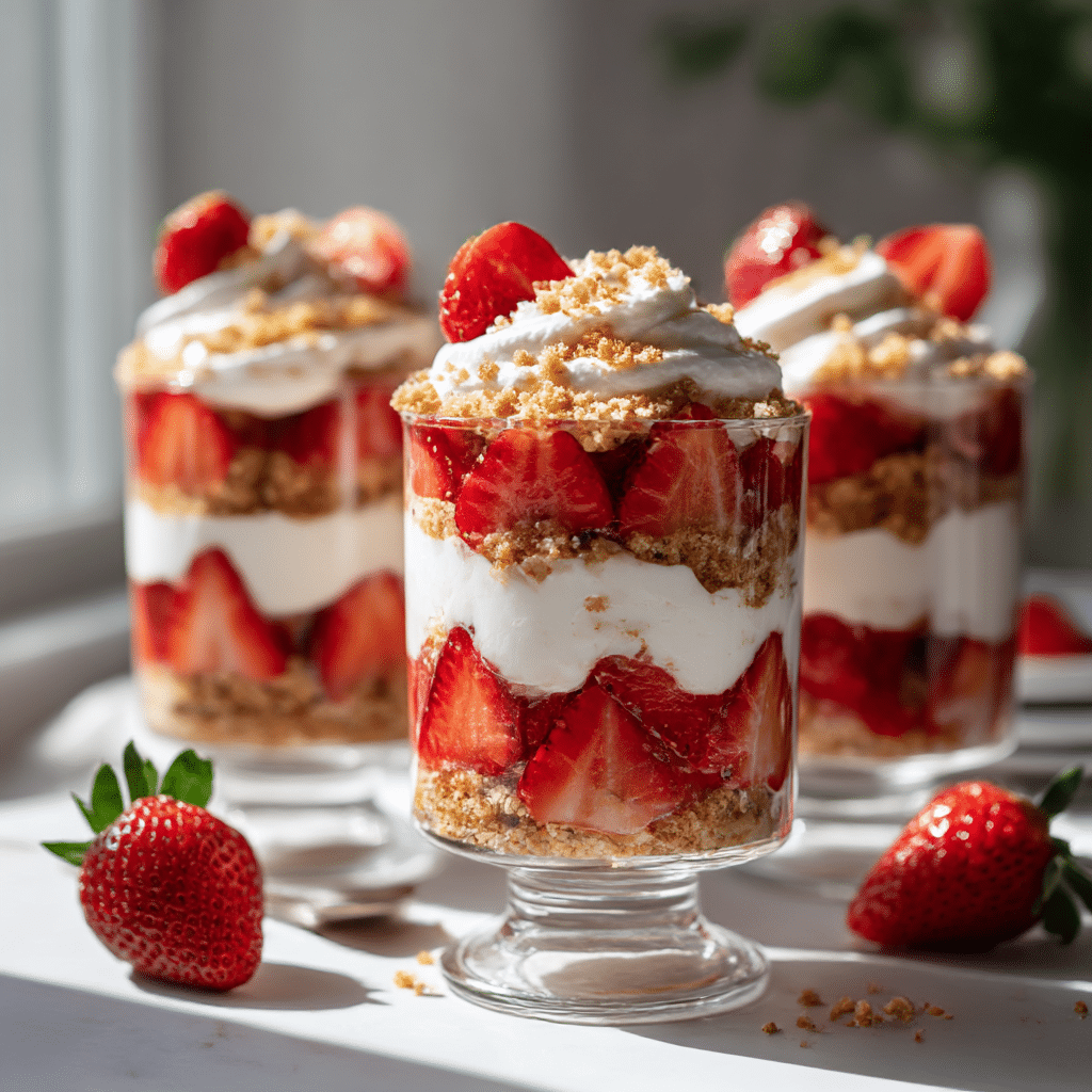 Vegan Strawberry Shortcake Parfaits Recipe - Recipe Image