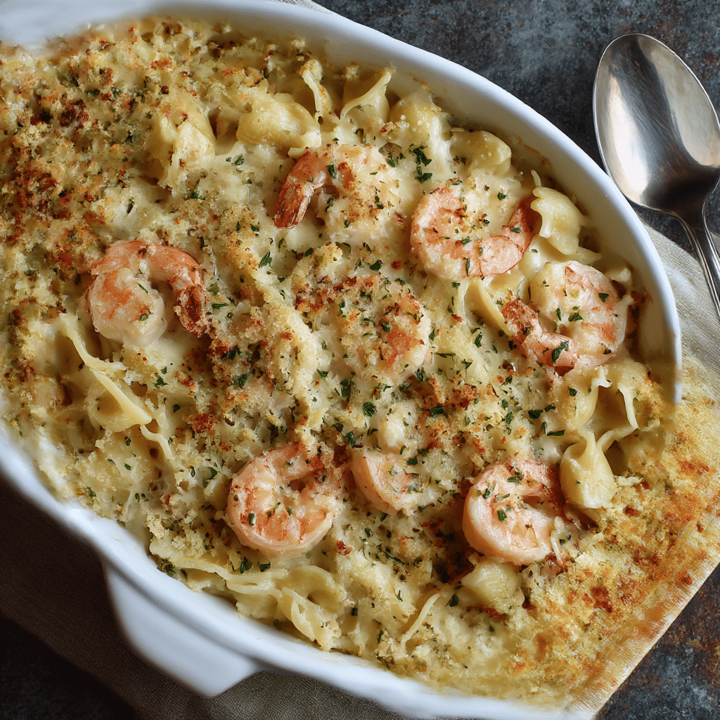 Transfer the pasta to a large baking dish, spreading it evenly Recipe - Recipe Image