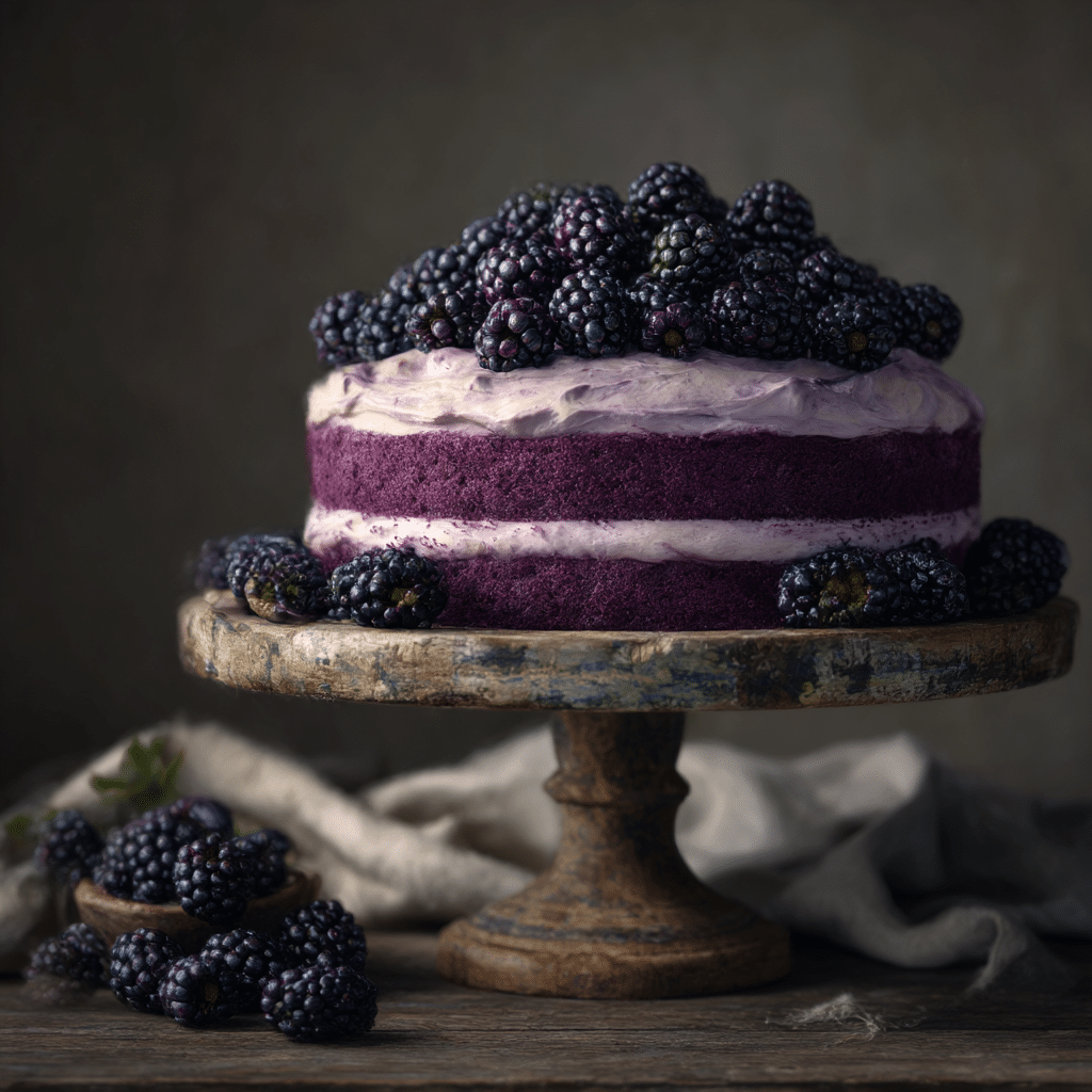 Blackberry Velvet Cake Recipe - Recipe Image
