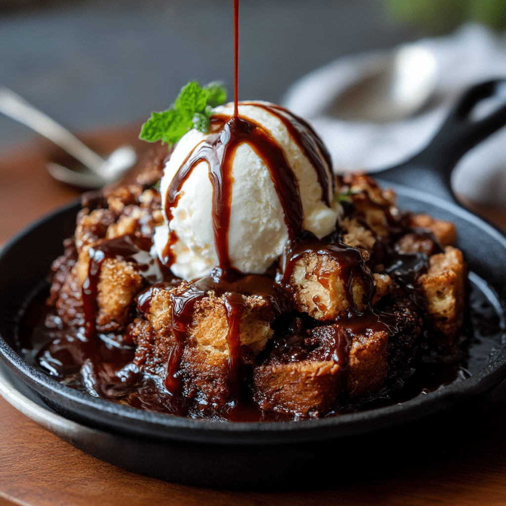 Chocolate Bread Pudding Skillet Recipe - Recipe Image