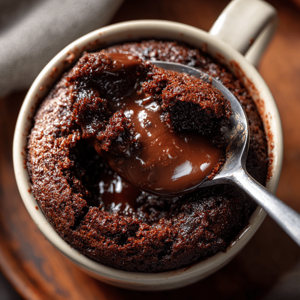 Chocolate Lava Mug Cake: Warm Molten Center Recipe - Recipe Image