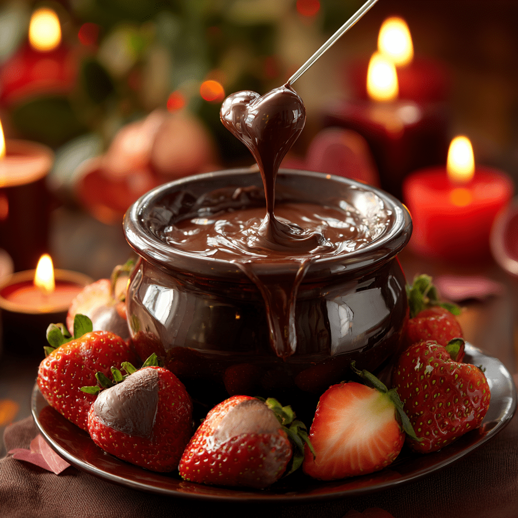 Valentine’s Day Chocolate Fondue Recipe - Recipe Image