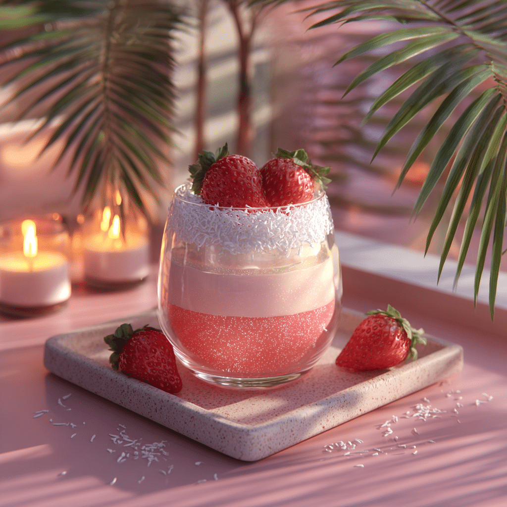 Creamy Strawberry Coconut Mocktail Recipe - Recipe Image