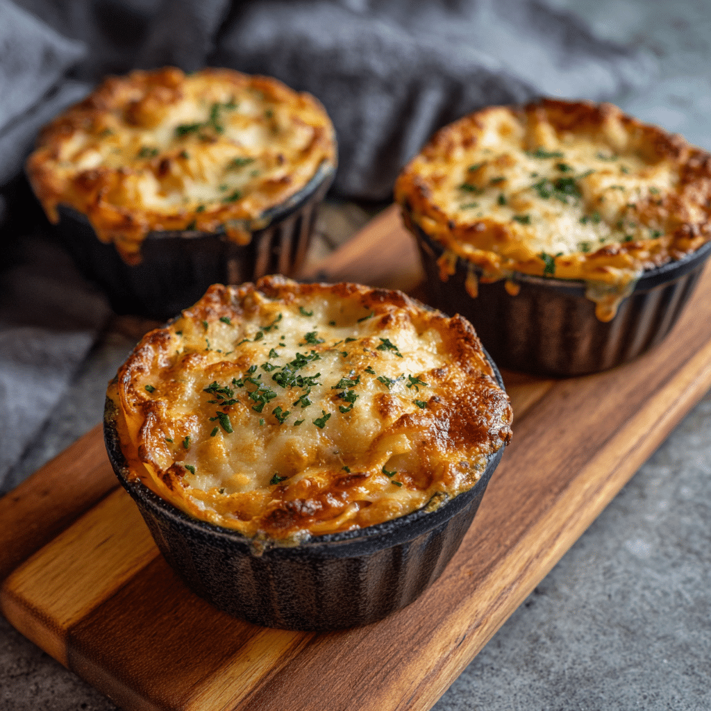 Crispy Lasagna Soup Cups Recipe - Recipe Image