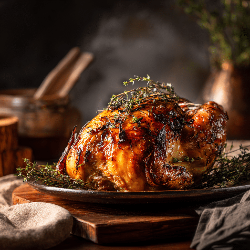 Luxury Honey Thyme Roast Chicken Recipe