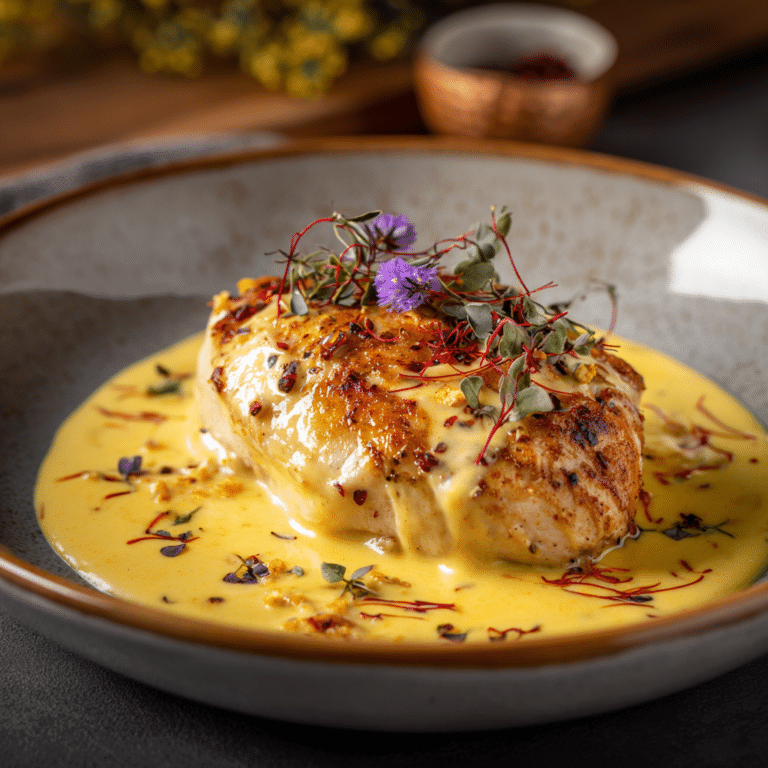 Luxury Chicken with Saffron Cream Sauce Recipe