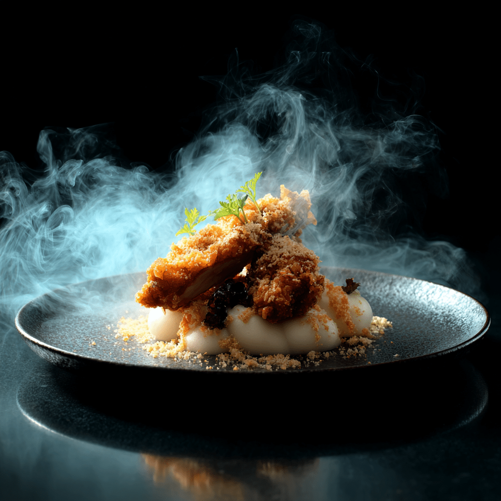 Luxury Crispy Chicken with Parmesan Foam Recipe