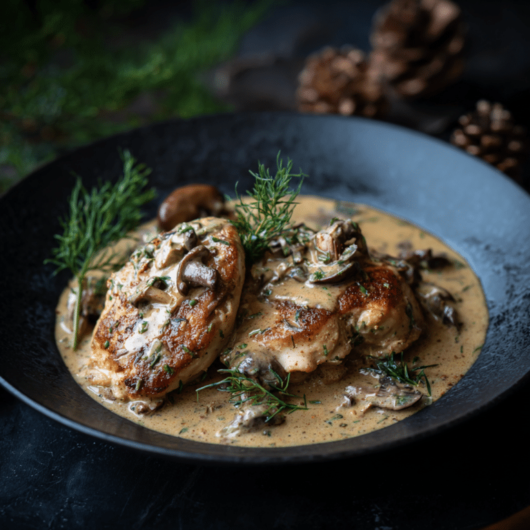 Porcini Mushroom Cream Chicken Recipe