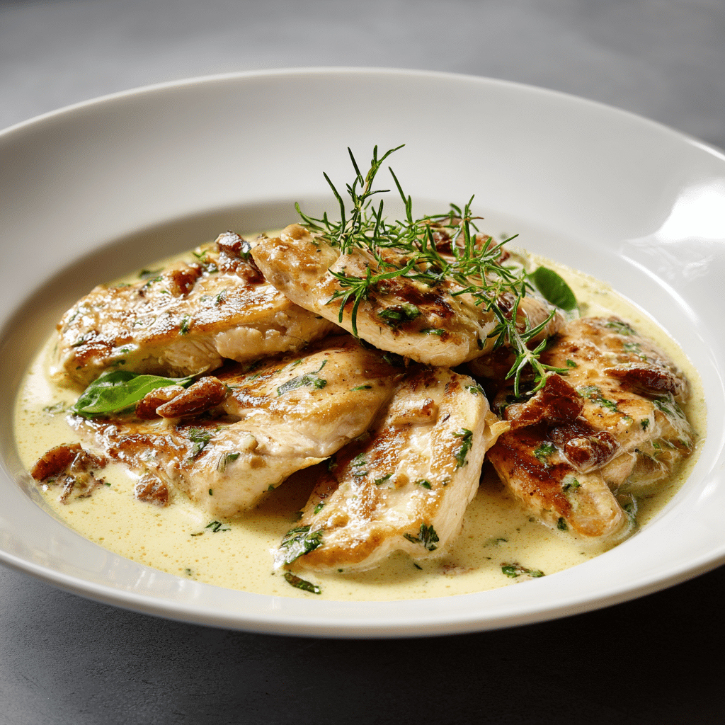 White Wine Dijon Cream Chicken Recipe - Recipe Image