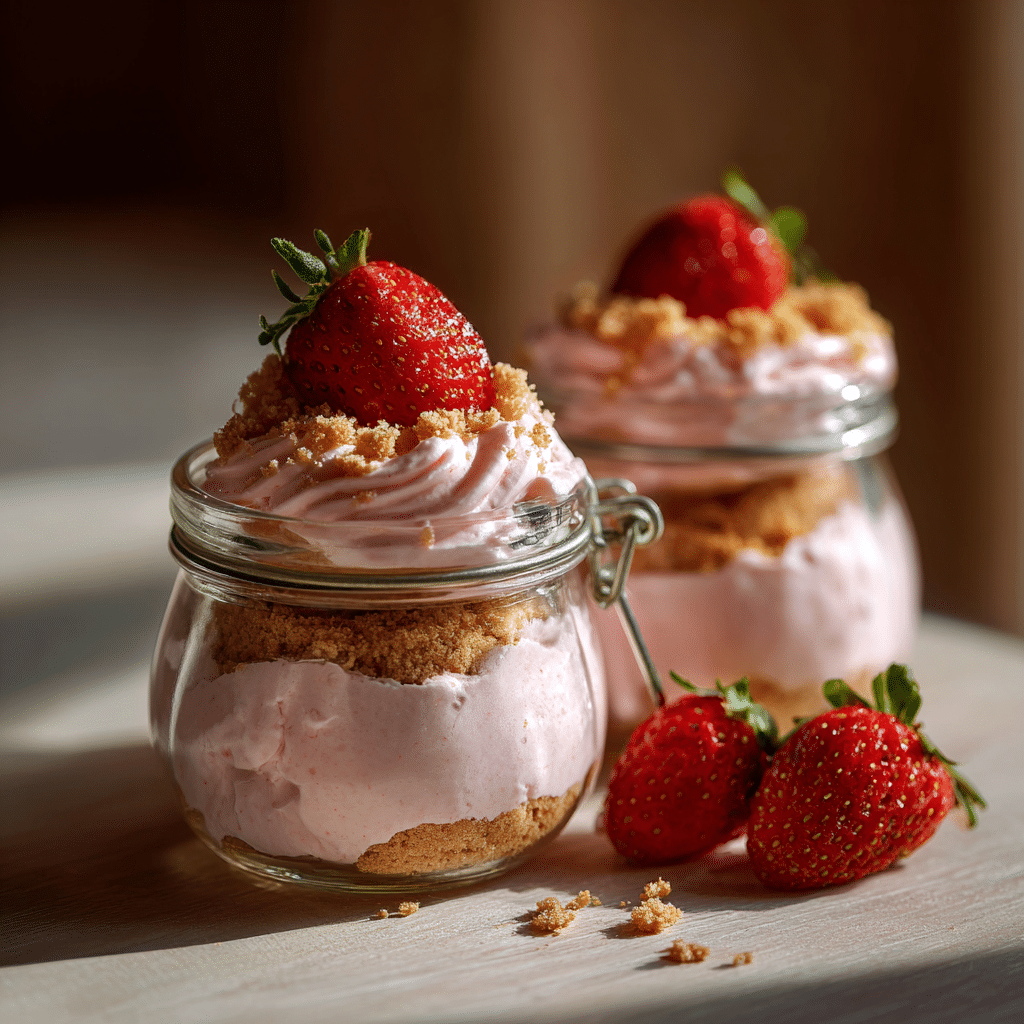 Strawberry Cream Biscuit Pots Recipe
