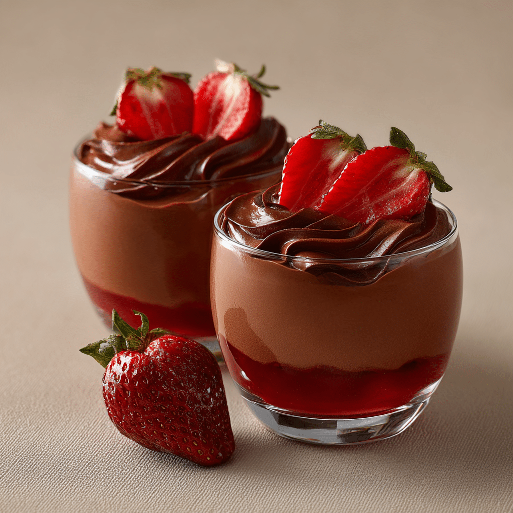 Chocolate Strawberry Silk Cups Recipe - Recipe Image