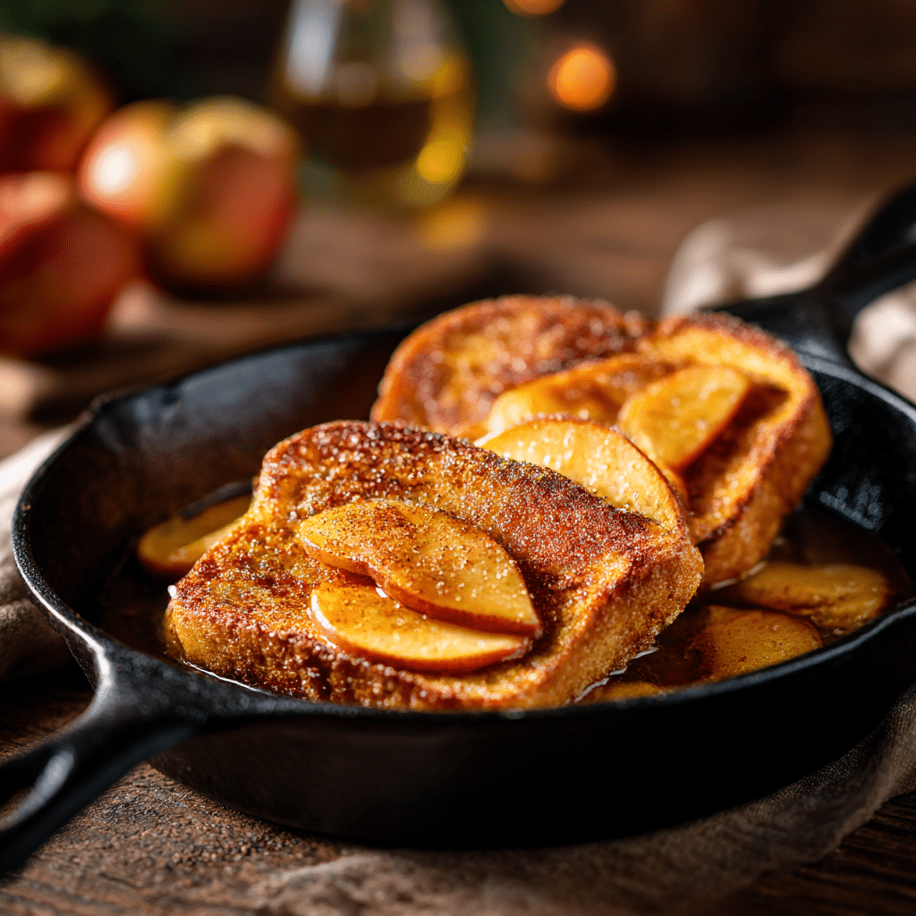 Cinnamon Sugar Apple Toast Skillet Recipe - Recipe Image