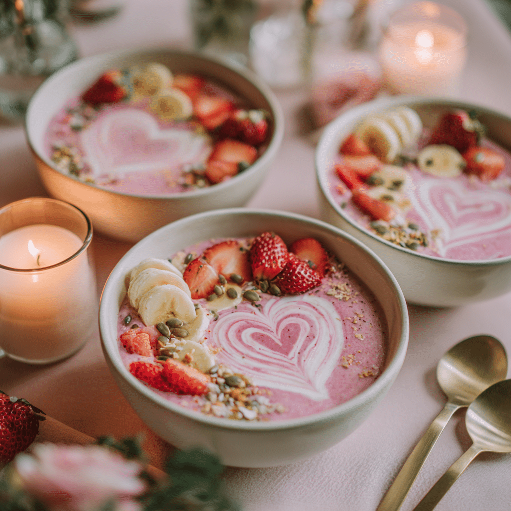 Strawberry and Banana Smoothie Bowls Recipe - Recipe Image