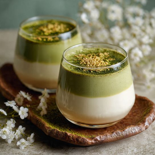 Matcha Latte Panna Cotta: Green Creamy Elegance Recipe - Recipe Image