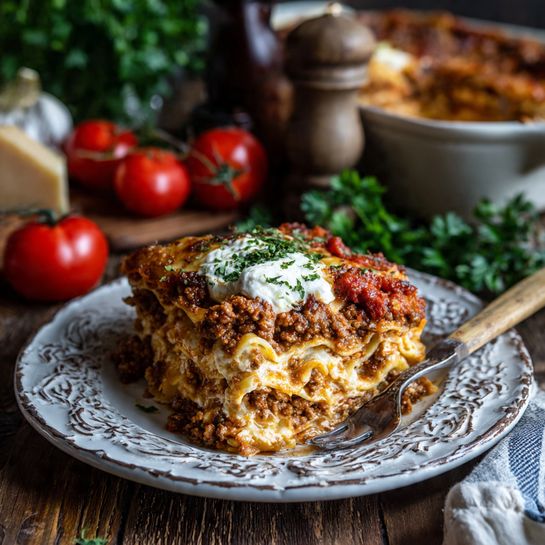 Classic Meat Lasagna: Layered Comfort Recipe - Recipe Image