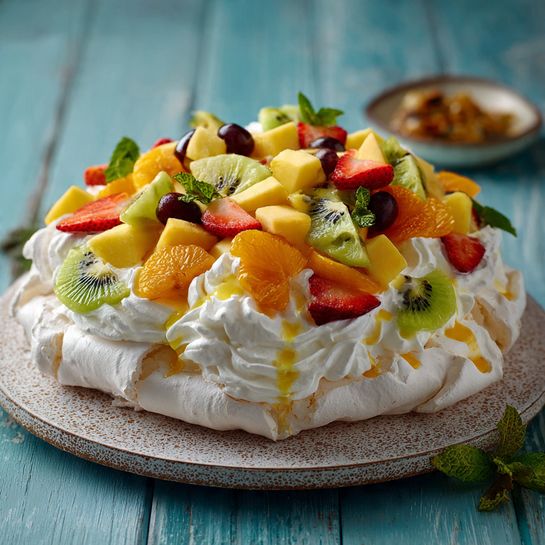 Tropical Fruit Pavlova: Crisp Cloud Dessert Recipe - Recipe Image