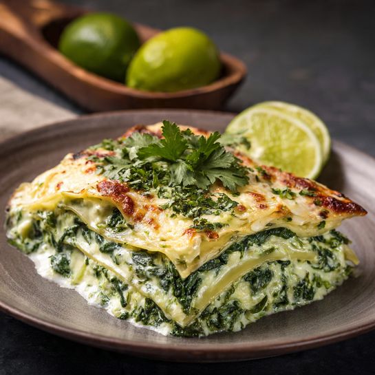 Spinach Ricotta Lasagna: Green Creamy Delight Recipe - Recipe Image
