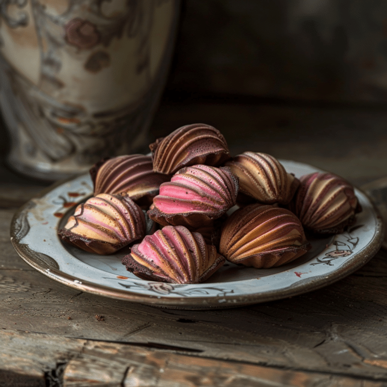 Chocolate Strawberry Swirl Madeleines Recipe