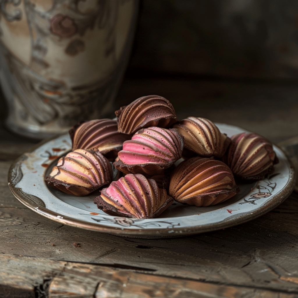 Chocolate Strawberry Swirl Madeleines Recipe