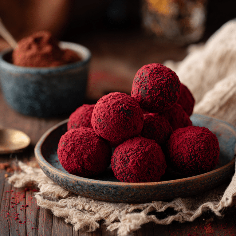 Beetroot Chocolate Truffles: Red Velvet Vegan Bites Recipe