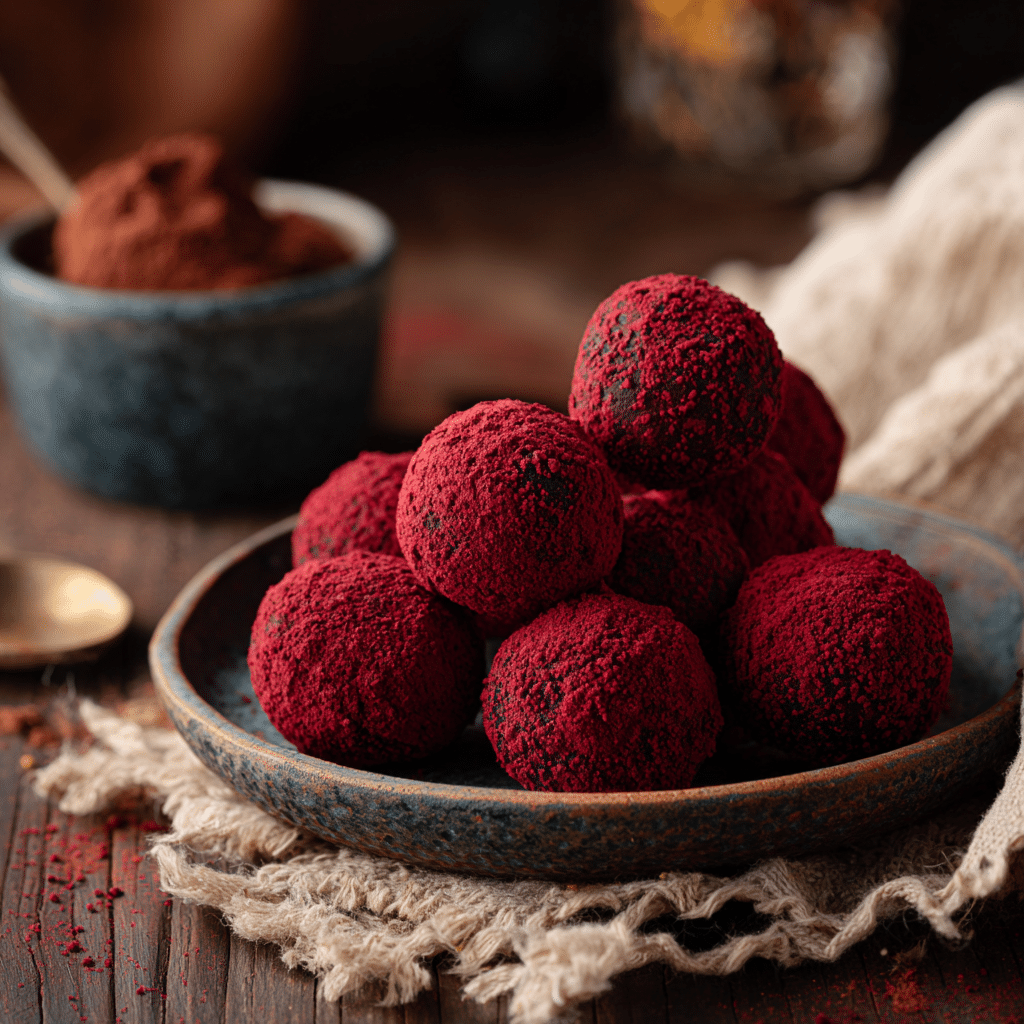 Beetroot Chocolate Truffles: Red Velvet Vegan Bites Recipe