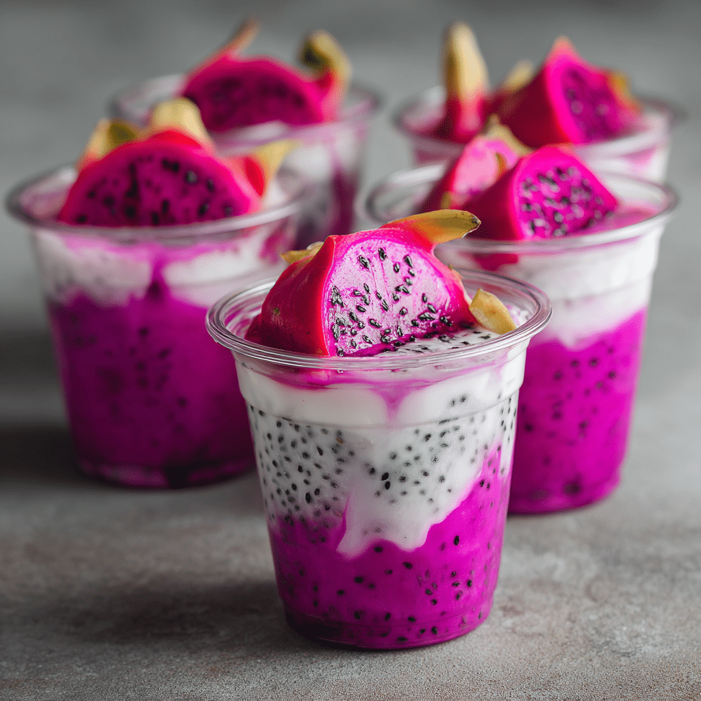 Dragon Fruit Yogurt cups Recipe
