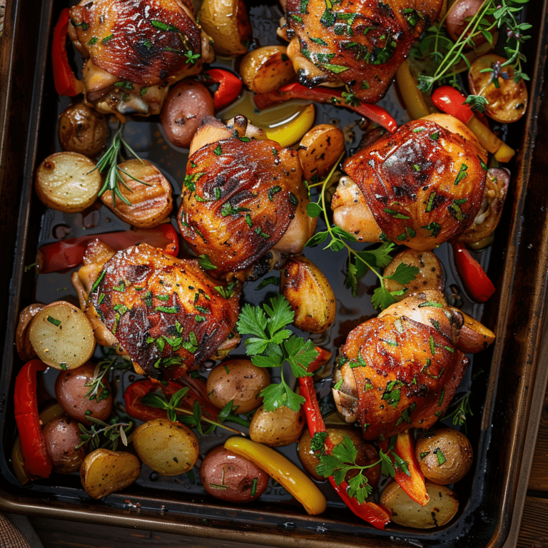 Oven-Baked Chicken & Potato Tray Recipe