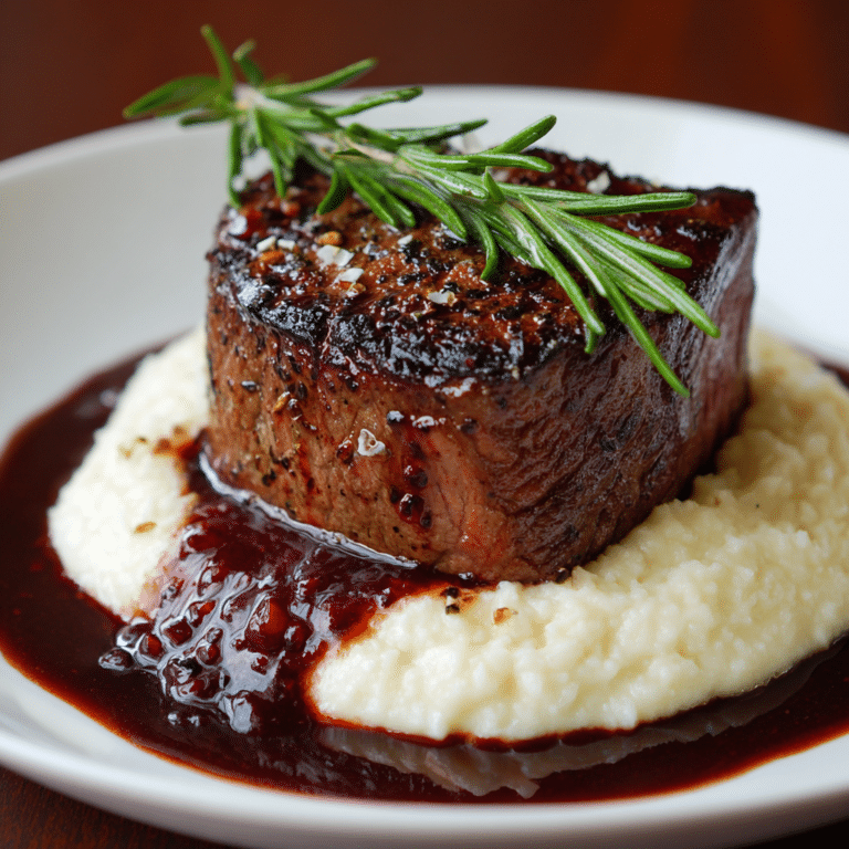 Beef Tenderloin with Red Wine Reduction Recipe