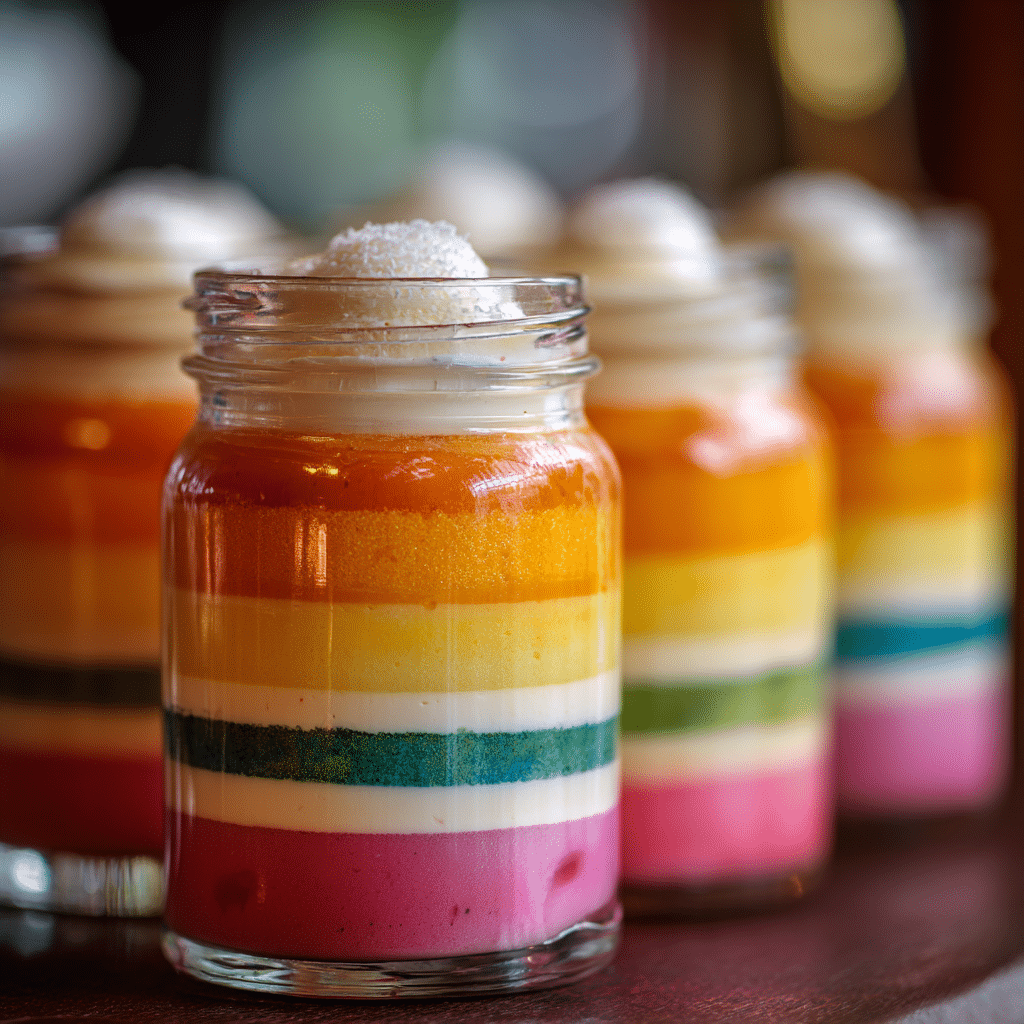 Rainbow Cream Parfaits Recipe