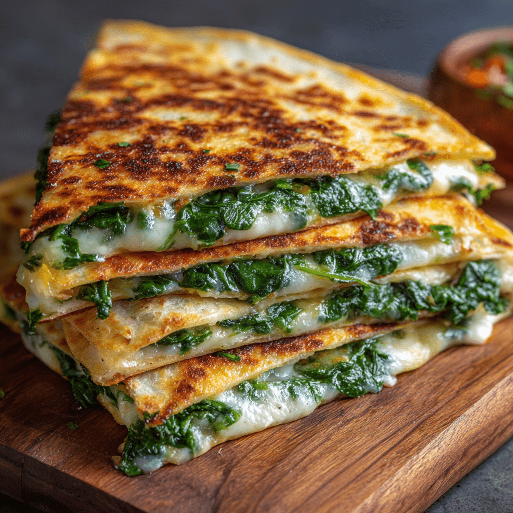 Cheesy Spinach Quesadillas Recipe - Recipe Image