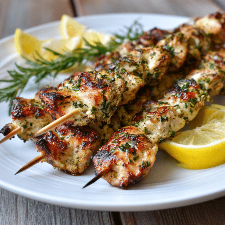 Lemon Herb Chicken Skewers Recipe