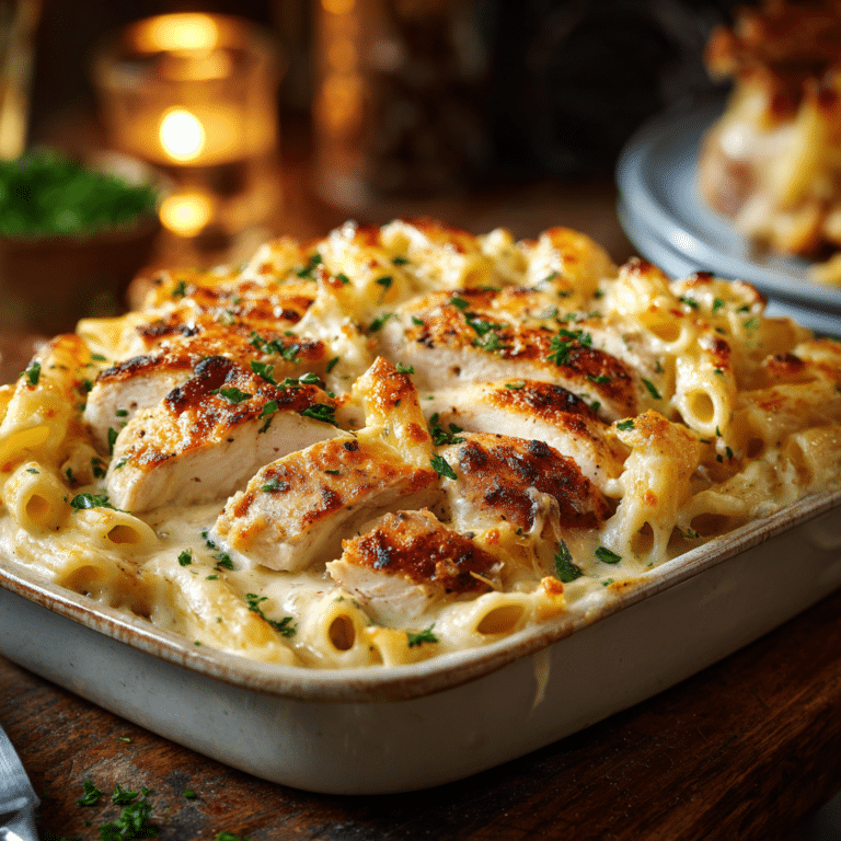 Baked Chicken Alfredo Pasta Recipe
