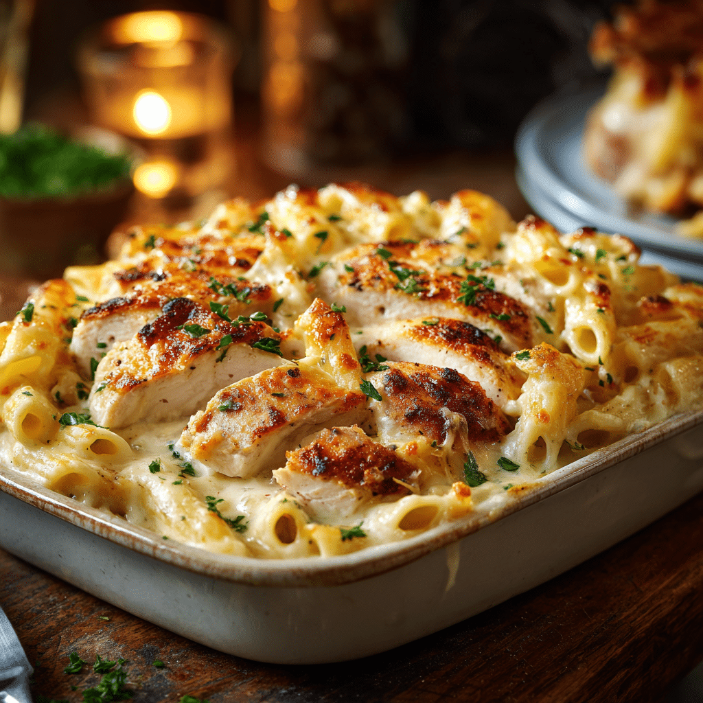 Baked Chicken Alfredo Pasta Recipe