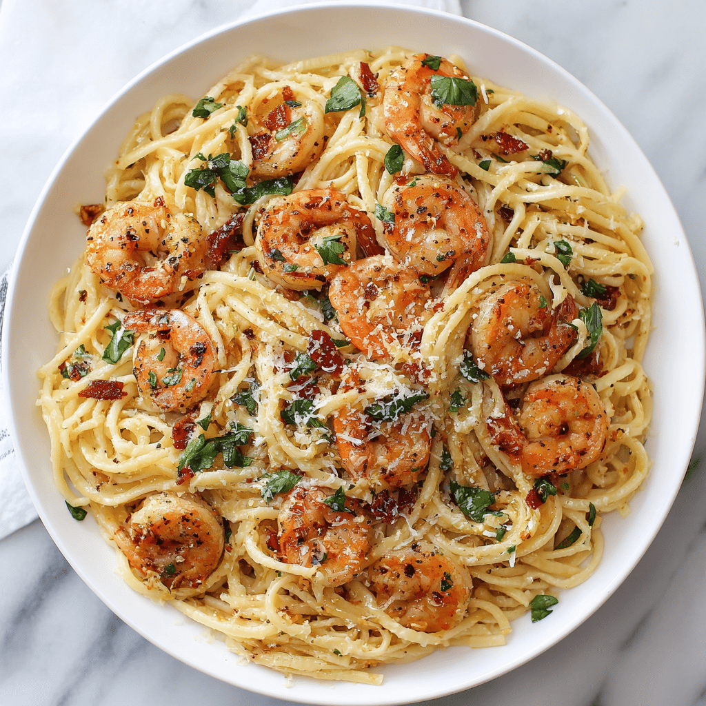 Garlic Butter Shrimp Pasta Recipe
