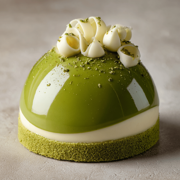 Matcha White Chocolate Dome Cake Recipe