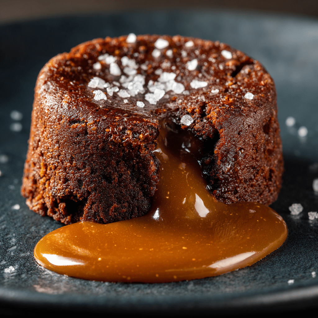 Chocolate Caramel Lava Cake with Sea Salt Recipe